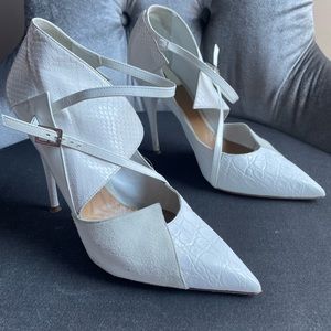 Chloé White Python 12 cm Heels